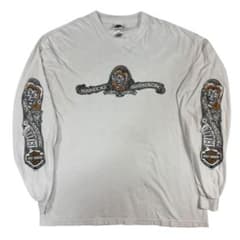 Y様 ハーレーダビッドソン 長袖Tシャツ ロンT XL ホワイト ジョーカー