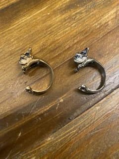 フレンチブルドッグ　リング　ゴールド&シルバーのサムネイル