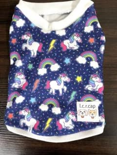 ワンちゃんの冬服タンクトップ ！！ユニコーン柄　　Sサイズのサムネイル