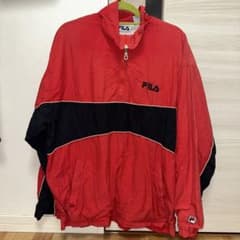 FILA ナイロンジャケット 赤/黒のサムネイル