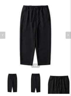 everyone polyester twill easy slacks (黒) - メルカリ
