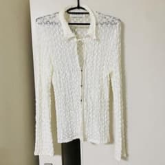 CODE A コードエー fluffy lace blouse ホワイト - メルカリ