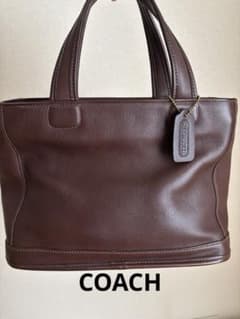 廃盤品　ビンテージCOACHブラウンレザーハンドバッグのサムネイル