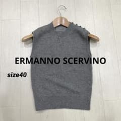 イタリア製 美品 ERMANNO SCERVINO カシミヤニット ビジュー釦 - メルカリ