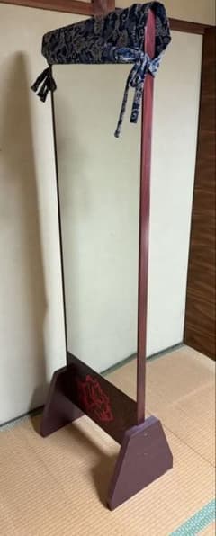 和風 スタンドミラー 姿見 木製 カバー付き - メルカリ