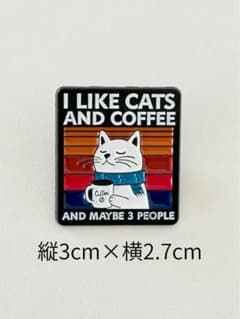 ピンバッジ　4　I LIKE CATS AND COFFEEのサムネイル