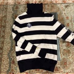 PEARLY GATES ハイネックセーター 黒白ストライプ5 パーリーゲーツハイネックセーター 白黒ストライプ パーリーゲイツ