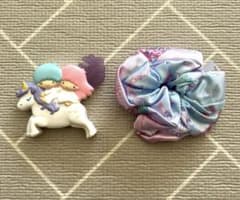新品未使用　キキ&ララのユニコーンデザインのコームとふわかわシュシュのセット