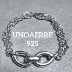 UNOAERRE ウノアエレ 925 ダブル 2連 チェーン ブレスレット - メルカリ