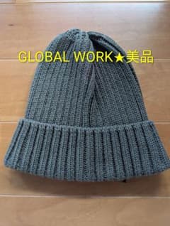 美品★GLOBAL WORK キッズ ニット帽 カーキのサムネイル