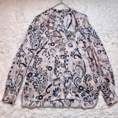 chayu様未使用級ANAYI アナイ モダンペイズリーブラウス 総柄 比喩ボタ