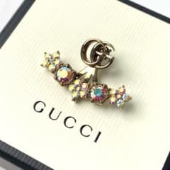 グッチ GUCCI GG ピアス シングル クリスタル