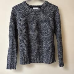 hyphen world gallery ネイビー ニットセーター 長袖のサムネイル