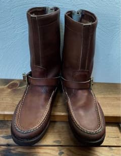 ラッセル　モカシン 【⭐️アメリカ製】　 モカシンブーツ 7 1/2 RUSSELL MOCCASIN ラッセルモカシン ブーツ ブラウン 7 1/2 - メルカリ