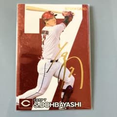 プロ野球チップスカード　堂林翔太　箔押しサイン入りのサムネイル