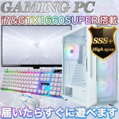 ハイグレード】 GTX1660SP搭載ゲーミングPCフルセットホワイト - メルカリ