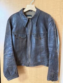 L.30's F. LEATHER CYCLIST JAKET ブラウンレザーのサムネイル