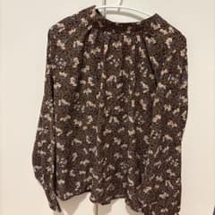 axes 花柄 長袖ブラウス ブラウン系のサムネイル