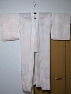 洗える長襦袢 化繊 薄ピンク 単衣 七宝柄のサムネイル