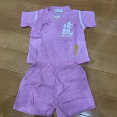 琉球シーサー刺繍甚平 ピンク 80のサムネイル