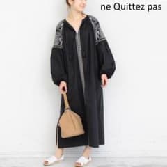 ne Quittez pas ヌキテパ ゴールドエンブロイダリー ワンピース - メルカリ