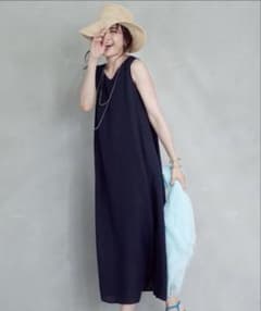 新品 23区 完売 【洗える】LIBECO ノースリーブ ワンピース 40 - メルカリ