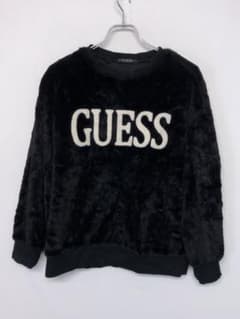 GUESS ストリート 古着 ビッグロゴ ボアフリース トレーナー トップス