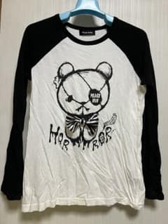 PEACE NOW眼帯クマちゃんラグラン袖長袖Tシャツ立体リボンテディベア PEACE NOW眼帯クマちゃんラグラン袖長袖Tシャツ立体リボンテディベア