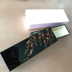 会津漆器 桜蒔絵 伝統工芸品 筆箱 黒塗 小箱 美品✨ - メルカリ