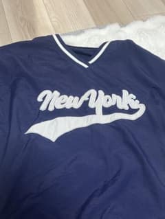 New Yorkロゴ ナイロンジャケット ネイビーのサムネイル