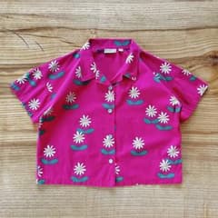 【The Campamento】花柄 開襟シャツ 9/10 キッズ ポルトガル製のサムネイル