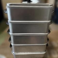 業務用　アルミ製 4段蒸し器 角型　　　天満矢印製 業務用 アルミ製 4段蒸し器 角型 天満矢印製 - メルカリ