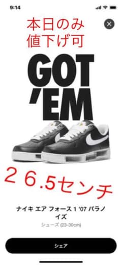 半日限定価格NIKE ナイキ　ナイキ エアフォース 1 ロー "パラノイズ"のサムネイル
