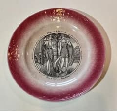 フランスアンティーク ムーランデルー窯 ケーキ皿 SPORTSシリーズNo.11