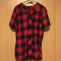 赤チェック ベースボールシャツのサムネイル