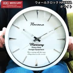 掛時計 マーキュリー 壁掛け アメリカン 雑貨 ホワイト ウォール