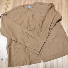 無印良品 長袖シャツ ブラウン XS-Sのサムネイル
