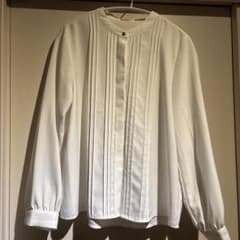 【年内まで】GLACIER ホワイト 長袖ブラウス Mのサムネイル