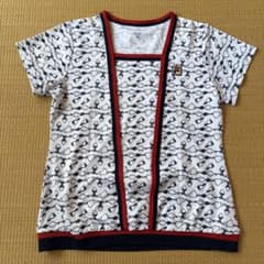 FILA 半袖シャツ 総柄 ホワイト ネイビー レッド Lのサムネイル