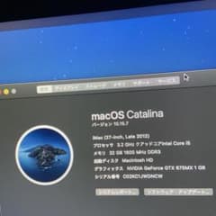 iMac   27インチ　late 2012  キーボード、マウス付きのサムネイル