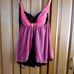 ピンク×ブラック レース キャミソールのサムネイル