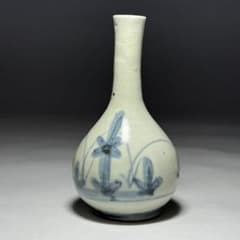 ◇古伊万里 染付草花文 御神酒徳利 一輪挿し 花瓶 江戸時代前期〜中期