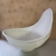 みもざ　紲鉢　綱木紋　　植木鉢　新品　観葉植物　ホワイトのサムネイル