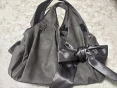 siweol107 トートバッグ ショルダーバッグ リボン グレー 公式