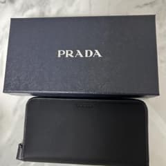 PRADA ブラック 長財布 箱付きプラダ TESSUTO ウォレットブラック