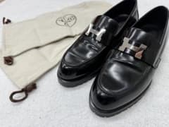 ろんぶー　エルメス モカシン フォーブル ローファー 38 保存袋付き ろんぶー様専用 エルメス モカシン フォーブル ローファー 38 保存袋