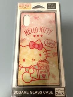 ハローキティ スクエアガラスケース iPhone XS/X対応のサムネイル