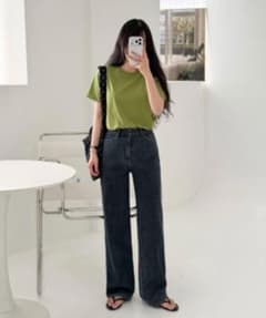 新品未使用品　AWABMADE: コゼットリラックスデニムパンツ 140/Sのサムネイル