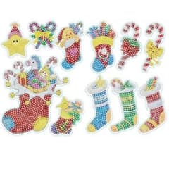 5D DIY ダイヤモンドアート ステッカー クリスマス ソックス