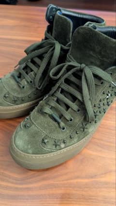 JIMMY CHOO ハイカットスニーカー スタースタッズ オリーブのサムネイル
